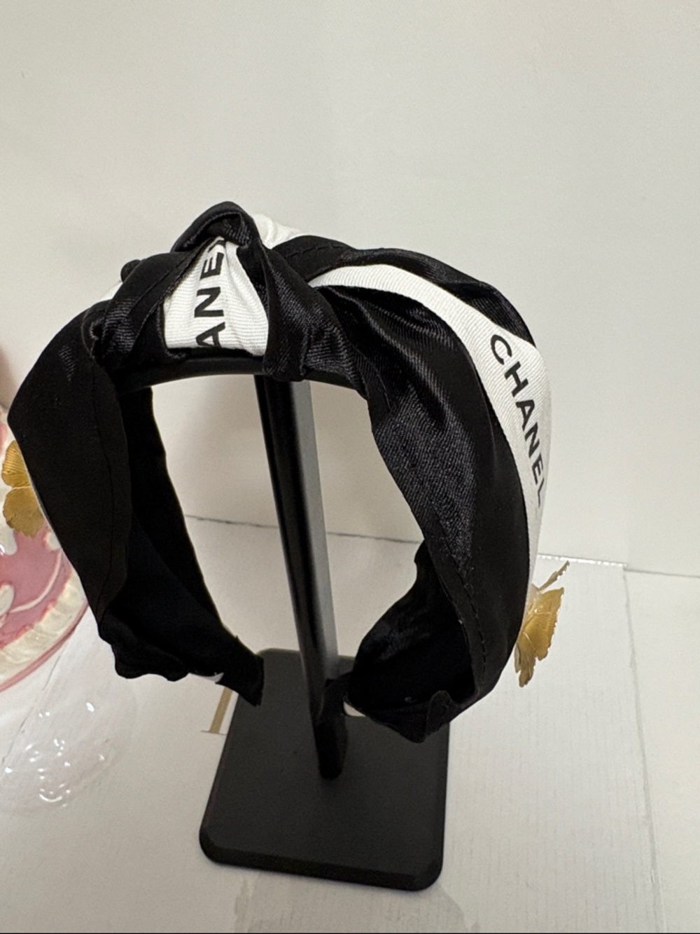 Chanel ribbon Twisted Knot headband
